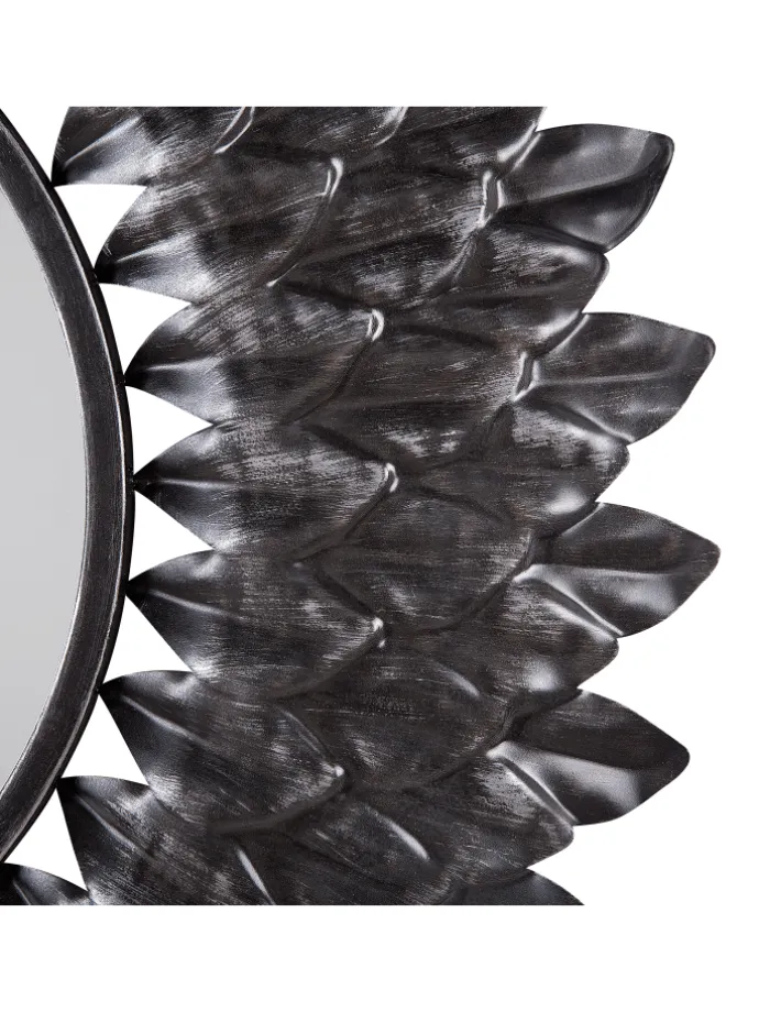 Wandspiegel LARRAU in Silber - (W) 70 x (H) 70 x (L) 4 cm