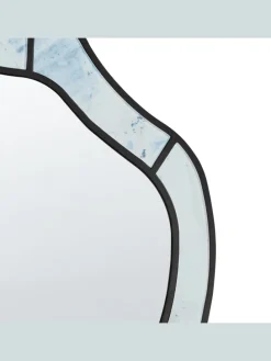 Wandspiegel LIVERDUN in Blau/Schwarz - (W) 64 x (H) 86 x (L) 2 cm