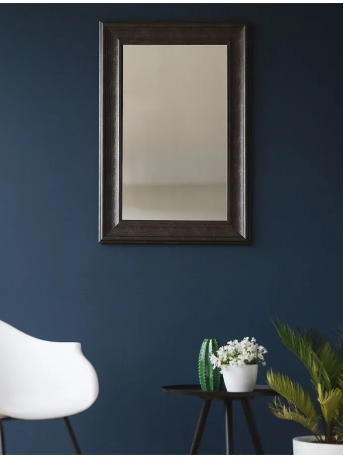 Wandspiegel LUNEL in Schwarz - (W) 60 x (H) 90 x (L) 3 cm