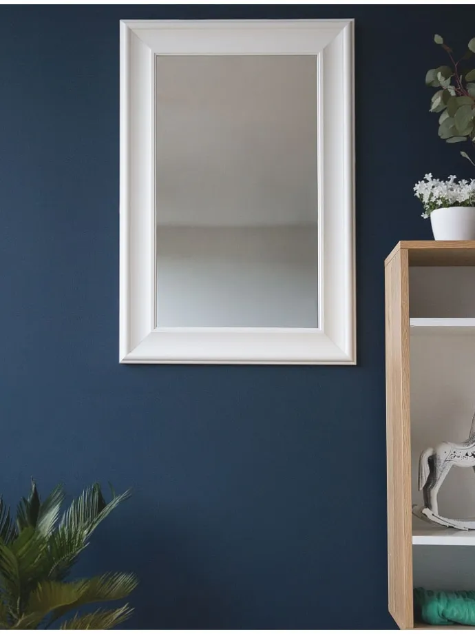 Wandspiegel LUNEL in Weiß - (W) 60 x (H) 90 x (L) 3 cm