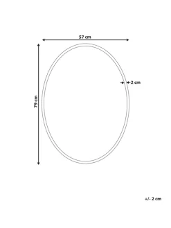 Wandspiegel OUVEA in Gold - (W) 57 x (H) 79 x (L) 2 cm