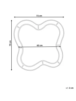 Wandspiegel PULNOY in Rosa/Schwarz - (W) 72 x (H) 80 x (L) 2 cm
