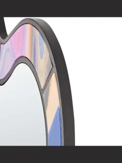 Wandspiegel PULNOY in Rosa/Schwarz - (W) 72 x (H) 80 x (L) 2 cm