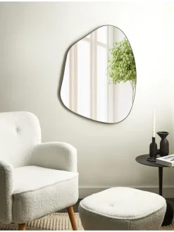 Wandspiegel PUTEAUX in Schwarz - (W) 70 x (H) 92 x (L) 3 cm