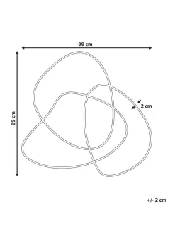 Wandspiegel TAILLY in Schwarz/Gold - (W) 99 x (H) 89 x (L) 2 cm