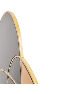 Wandspiegel TAILLY in Schwarz/Gold - (W) 99 x (H) 89 x (L) 2 cm