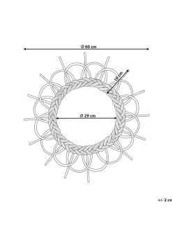 Wandspiegel TELAKIA in Schwarz - (W) 60 x (H) 60 x (L) 3 cm