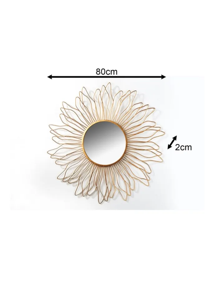 Wandspiegel WALLMIRRORSUN in Gold