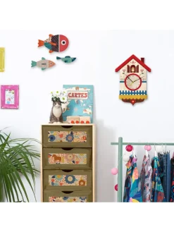 Wanduhr "Cuckoo" in Bunt - (B)40 x (H)40 cm