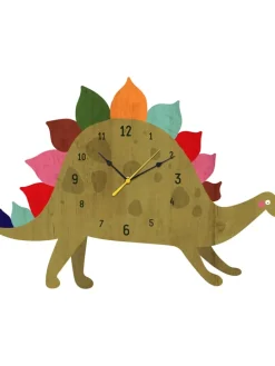 Wanduhr "Dino" in Oliv/ Bunt - (B)40 x (H)40 cm