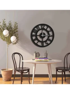 Wanduhr in Schwarz - Ø 49 cm