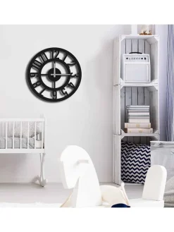 Wanduhr in Schwarz - Ø 49 cm