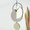 Wanduhr "Madeco" in Grün/ Hellgrau/ Creme - (B)30,5 x (H)68 cm