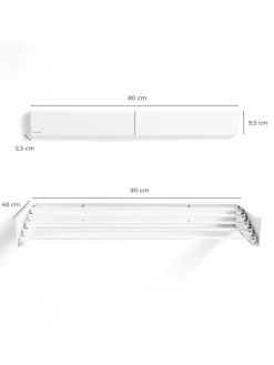 Wand-Wäscheständer in Weiß