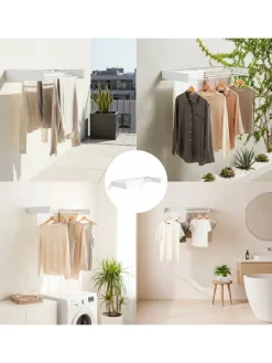 Wand-Wäscheständer in Weiß