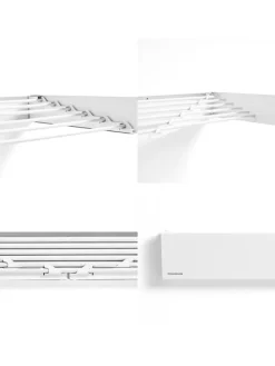 Wand-Wäscheständer in Weiß