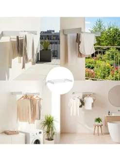 Wand-Wäscheständer in Weiß