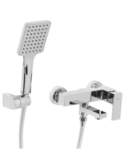 Wannenarmaturen BALNEARIO in Silber - (W) 19 x (H) 179 x (L) 14 cm