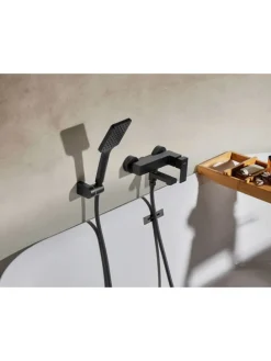 Wannenarmaturen BALNEARIO in Schwarz - (W) 19 x (H) 179 x (L) 14 cm