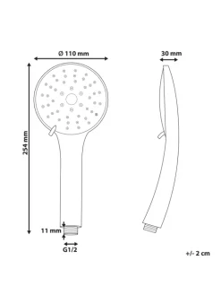 Wannenarmaturen CHURUN in Silber - (W) 11 x (H) 25 x (L) 3 cm