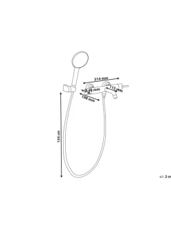 Wannenarmaturen MELIQUINA in Schwarz - (W) 31 x (H) 164 x (L) 12 cm