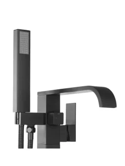 Wannenarmaturen NIAGARA in Schwarz - (W) 26 x (H) 120 x (L) 15 cm