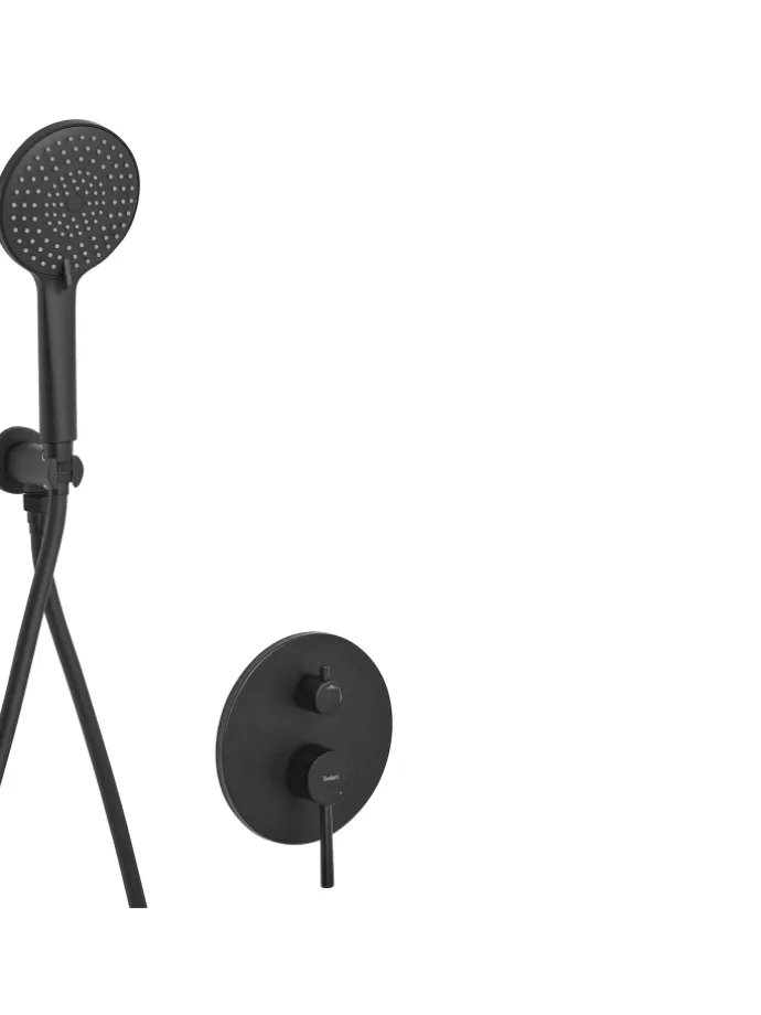 Wannenarmaturen PUELO in Schwarz - (W) 23 x (H) 180 x (L) 41 cm