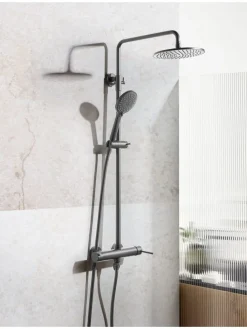 Wannenarmaturen PUYEHUE in Schwarz - (W) 24 x (H) 81 x (L) 30 cm