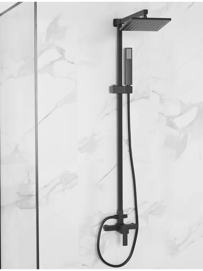 Wannenarmaturen TAGBO in Schwarz - (W) 18 x (H) 115 x (L) 52 cm