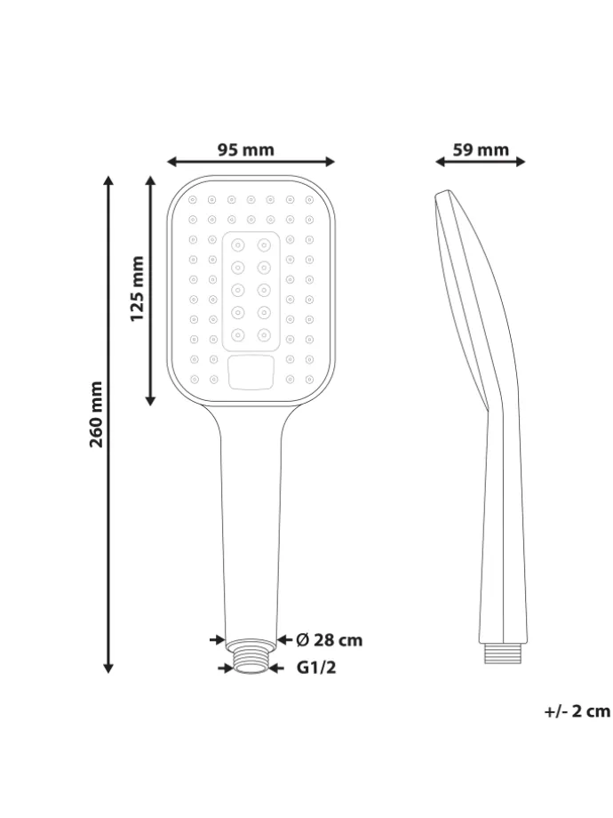 Wannenarmaturen TINGO in Silber - (W) 9 x (H) 26 x (L) 6 cm