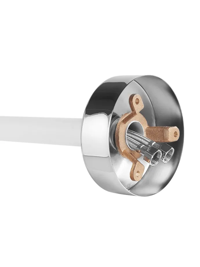 Wannenarmaturen TUGELA in Weiß/Silber - (W) 21 x (H) 116 x (L) 16 cm