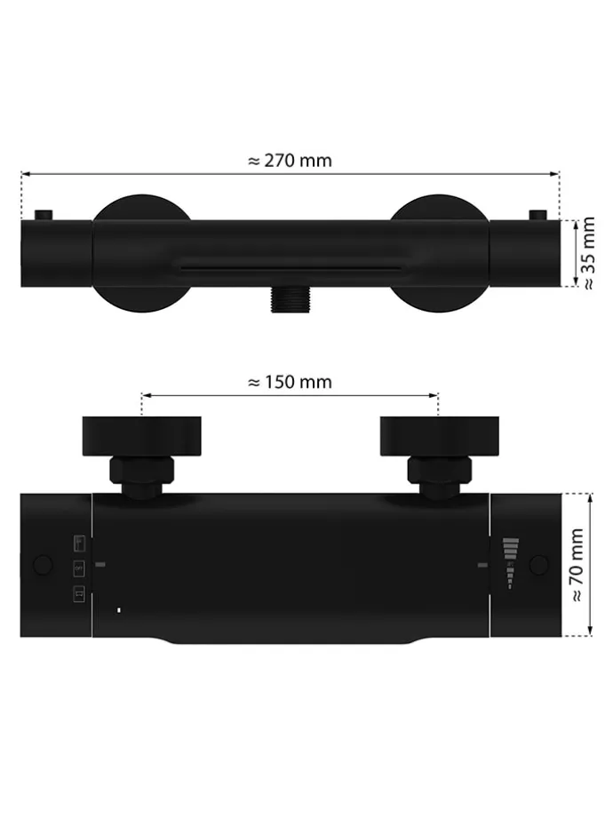 Wannenfüllarmatur "Carneo" in Schwarz