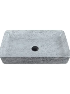 Waschbecken ARTAJ in Grau/Schwarz - (W) 61 x (H) 11 x (L) 35 cm