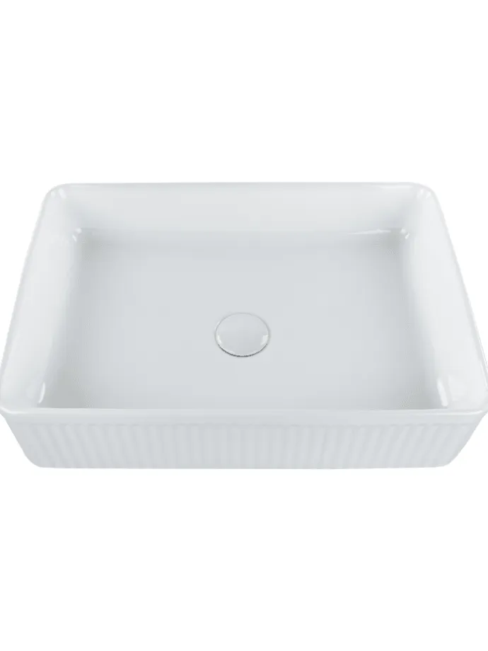 Waschbecken GELDO in Weiß - (W) 50 x (H) 13 x (L) 34 cm