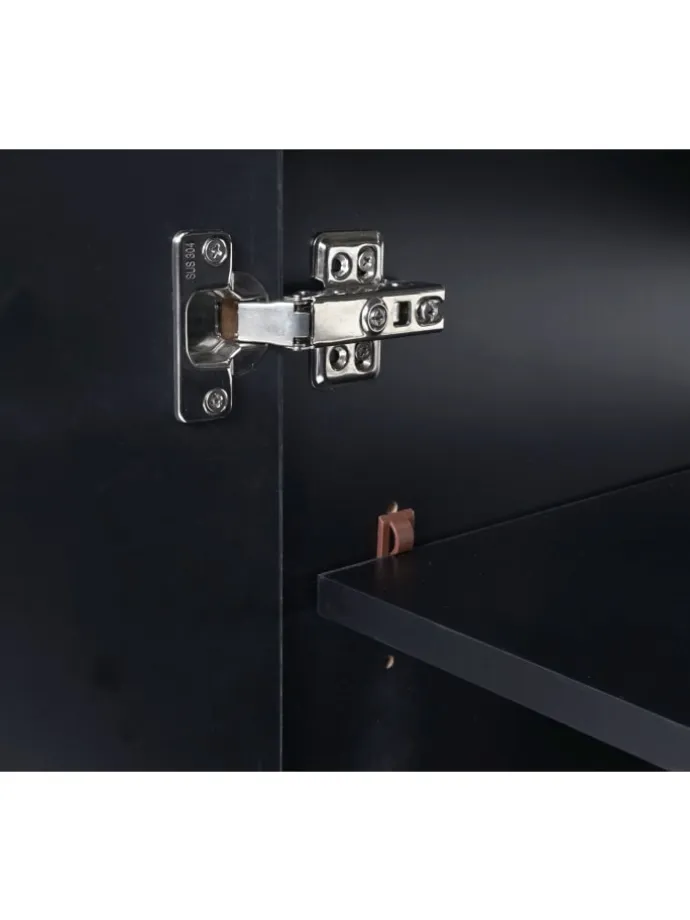 Waschbecken mit Unterschrank D16, Schwarz