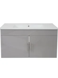 Waschbecken mit Unterschrank D16, Grau