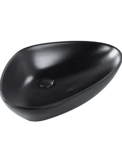 Waschbecken TIRIG in Schwarz - (W) 60 x (H) 14 x (L) 39 cm