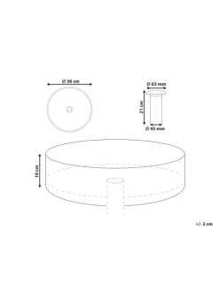 Waschbecken TOLOSA in Grün - (W) 36 x (H) 10 x (L) 36 cm