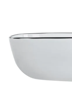 Waschbecken XERT in Weiß/Schwarz - (W) 46 x (H) 14 x (L) 33 cm