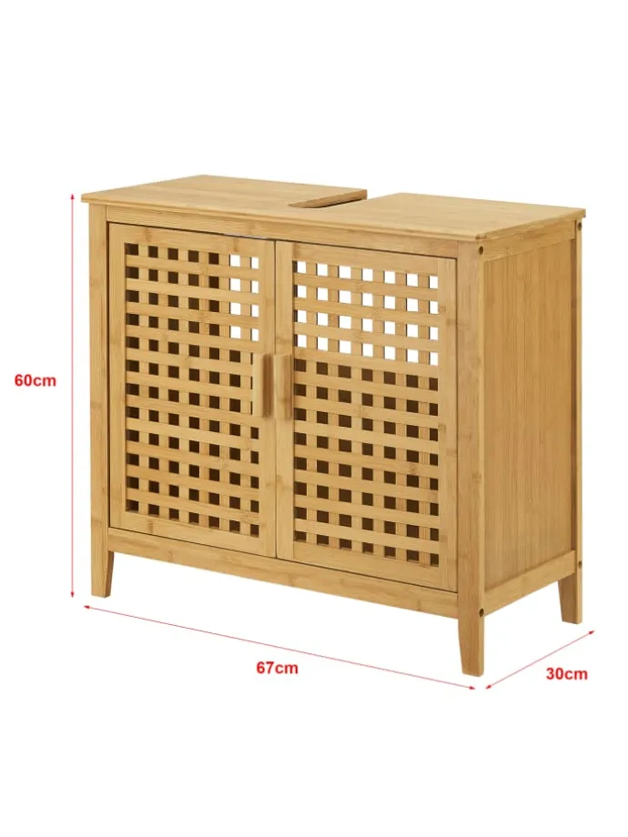 Waschbeckenschrank Ingmarsö in Beige (H)60cm (B)67cm (T)30cm
