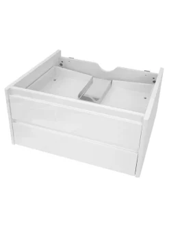 Waschbeckenunterschrank B19 hochglanz Soft-Close, Weiß