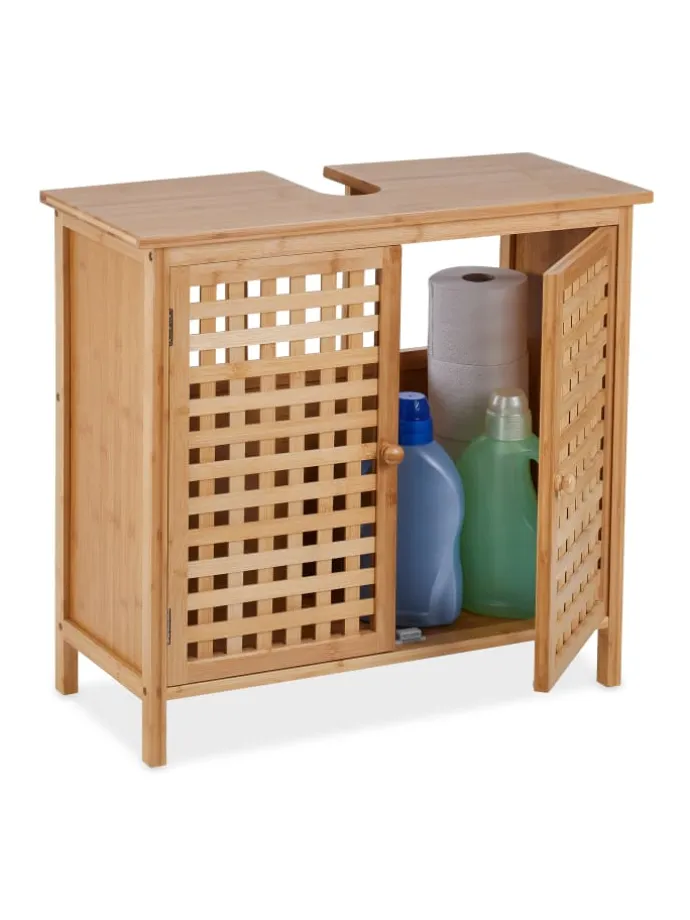 Waschbeckenunterschrank in Natur - (B)66 x (H)61 x (T)30 cm