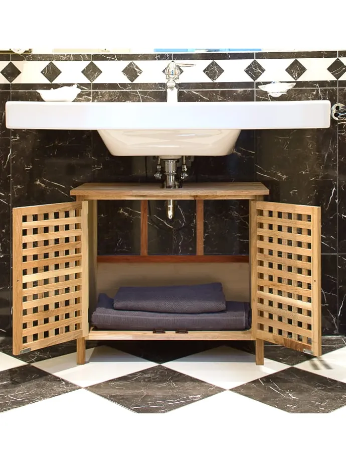 Waschbeckenunterschrank in Natur - (B)66 x (H)61 x (T)30 cm