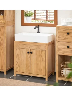 Waschbeckenunterschrank in Natur - (B)60 x (H)60 x (T)35cm