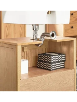 Waschbeckenunterschrank in Natur - (B)60 x (H)60 x (T)35cm