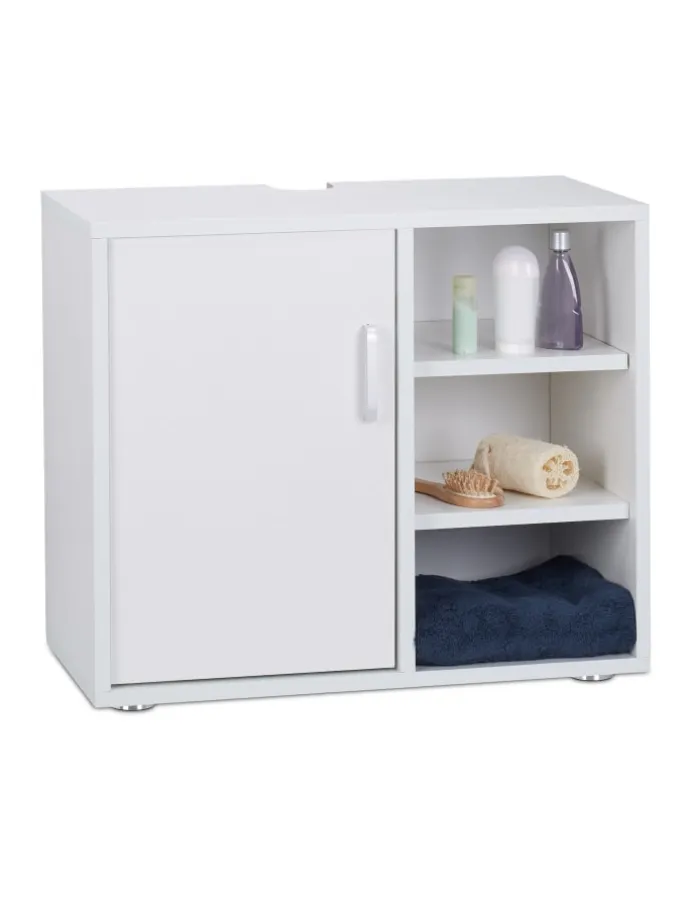 Waschbeckenunterschrank in Weiß - (B)60 x (H)51 x (T)32 cm