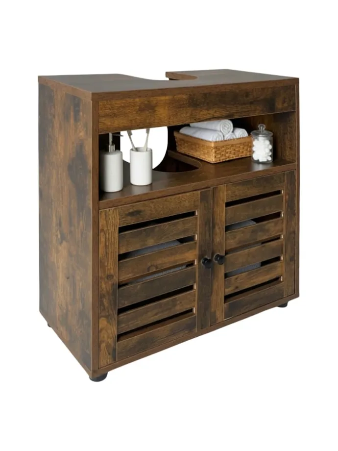 Waschbeckenunterschrank in Braun - (B)60 x (H)63 x (T)30 cm