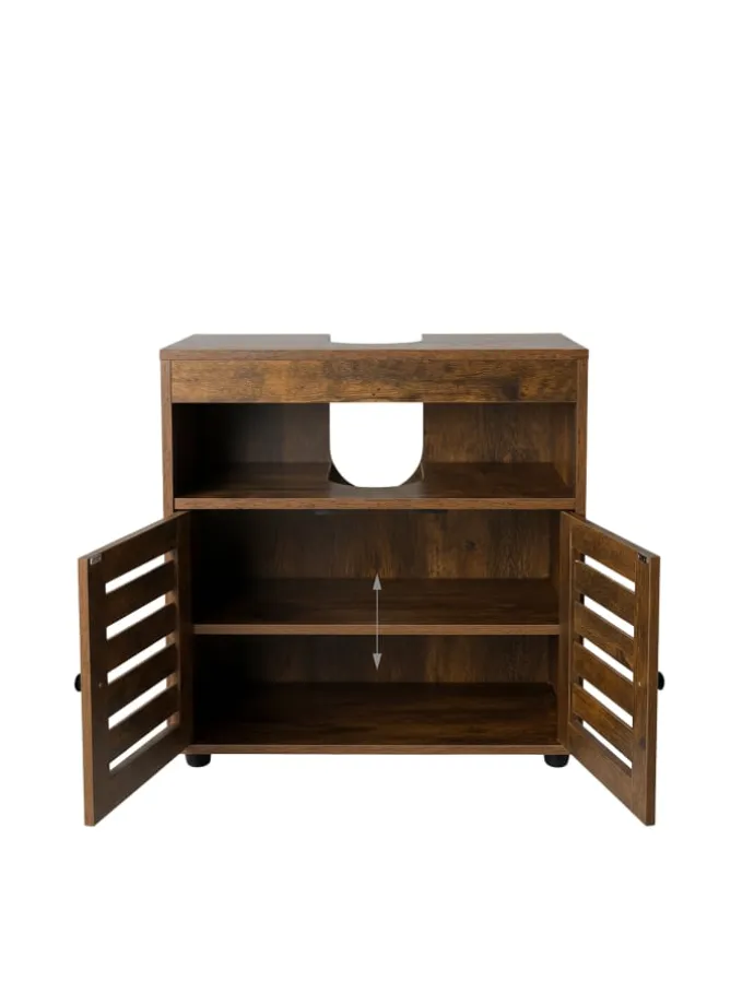 Waschbeckenunterschrank in Braun - (B)60 x (H)63 x (T)30 cm