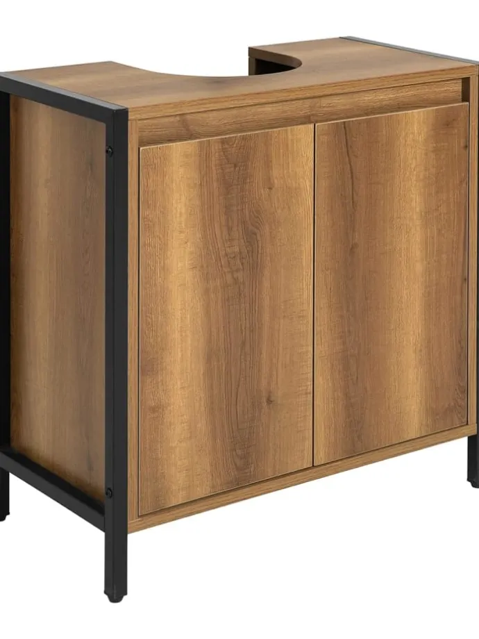 Waschbeckenunterschrank in Braun - (B)60 x (H)60 x (T)30cm