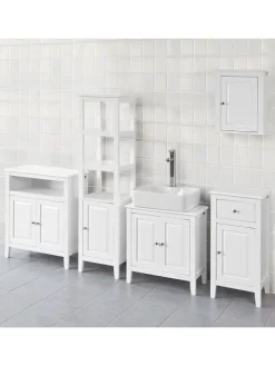 Waschbeckenunterschrank in Weiß - (B)60 x (H)62 x (T)30cm